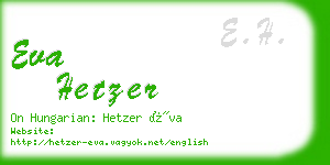 eva hetzer business card